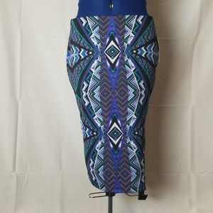 Multicolored Pencil Skirt